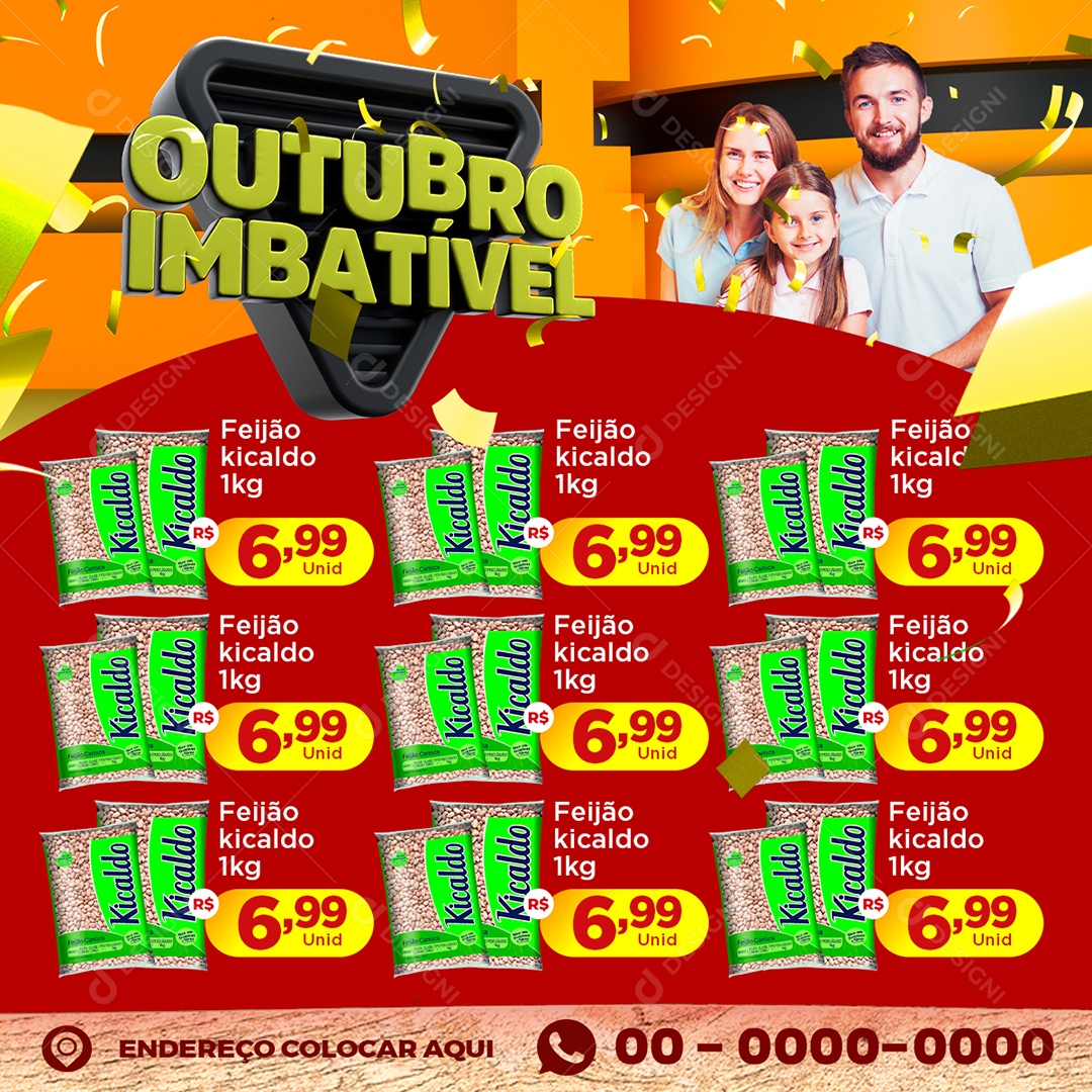 Encarte Outubro Imbatível Venha Conferir Social Media PSD Editável