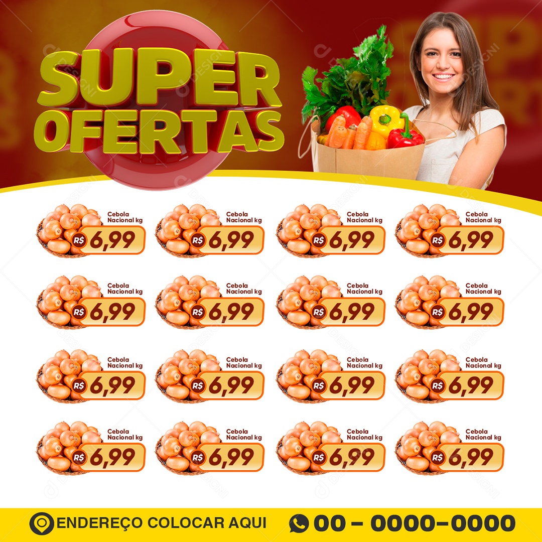 Encarte Super Ofertas e Promoções Social Media PSD Editável