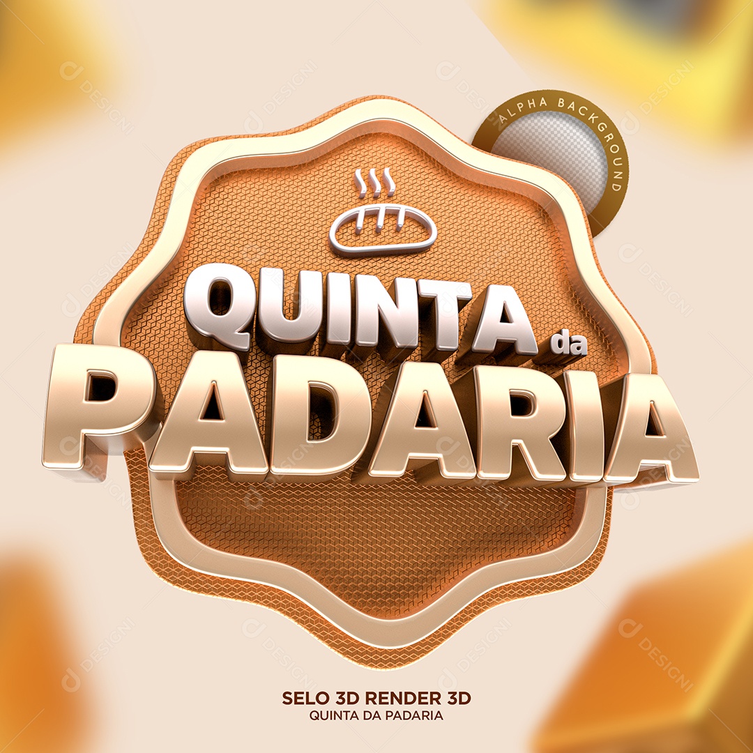 Selo 3D Para Composições Quinta Da Padaria PSD