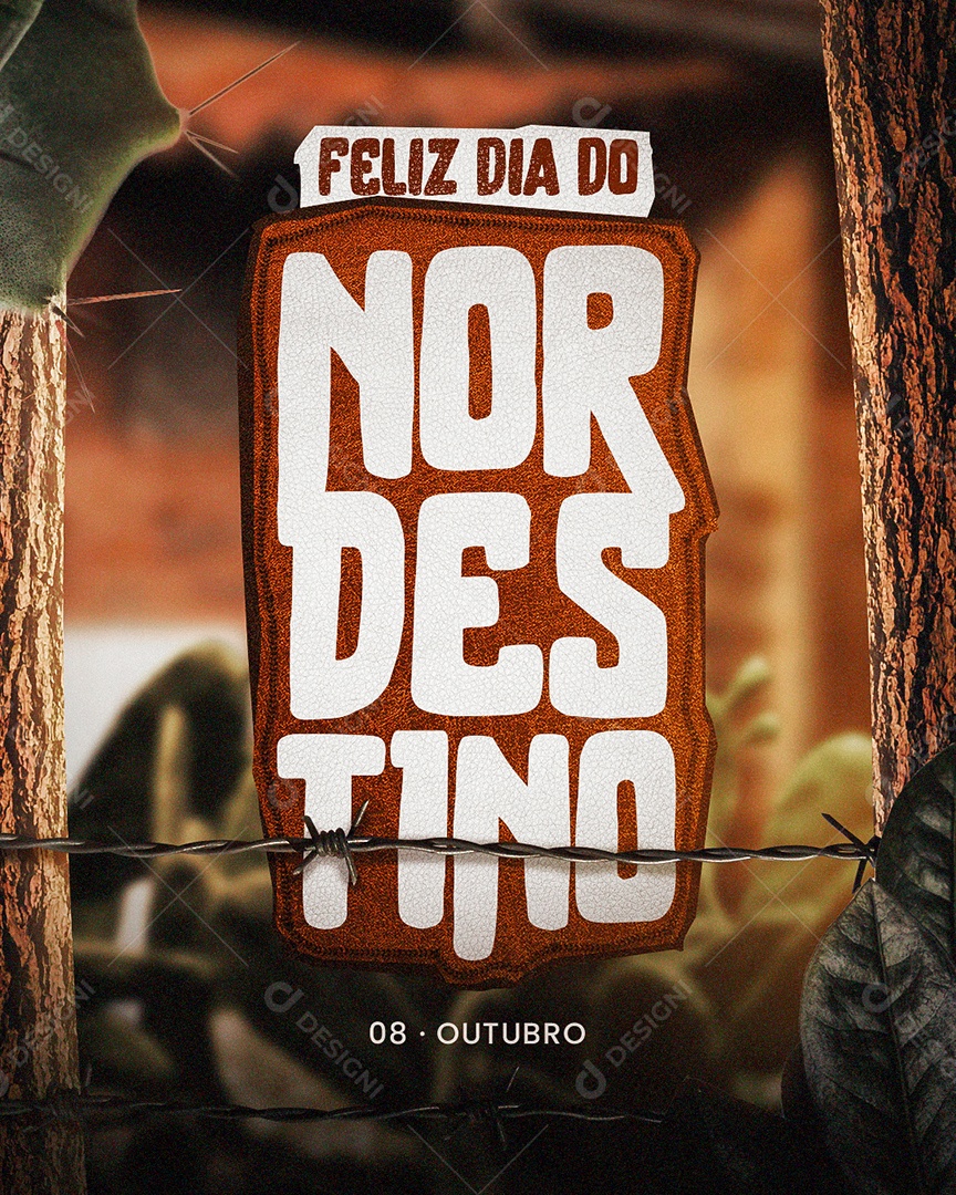 Dia do Nordestino 08 de Outubro Eita Povo Arretado Social Media PSD Editável
