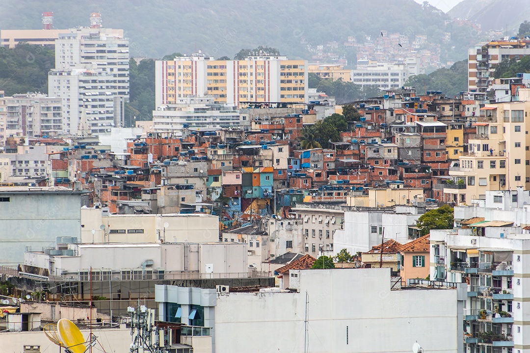 Favela Santo Amaro no Rio de Janeiro.