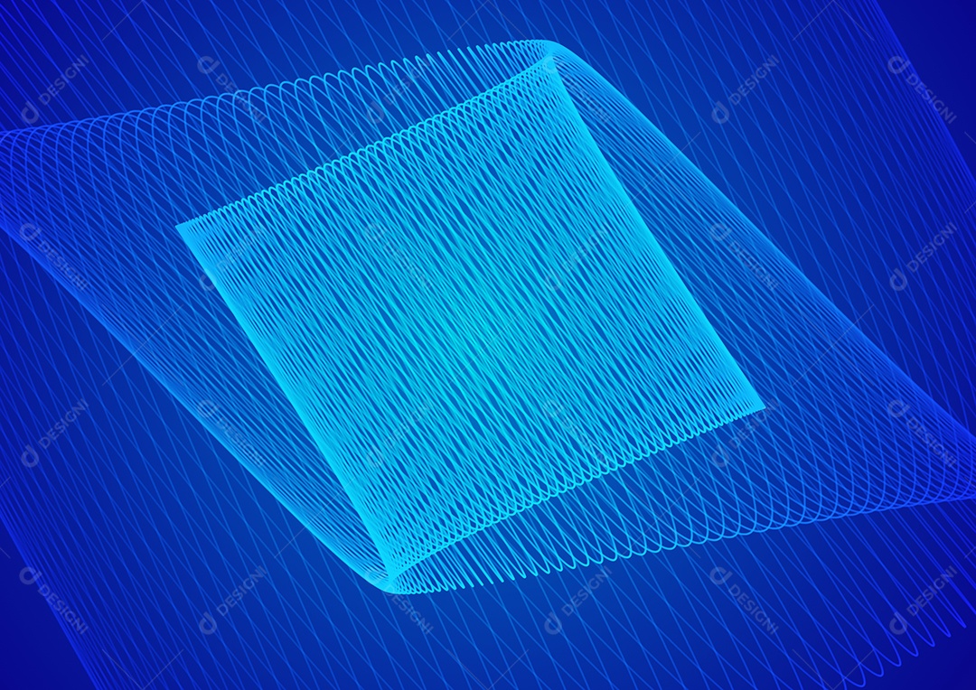 Fundo de linhas de onda de fundo azul tecnologia abstrata. Banner