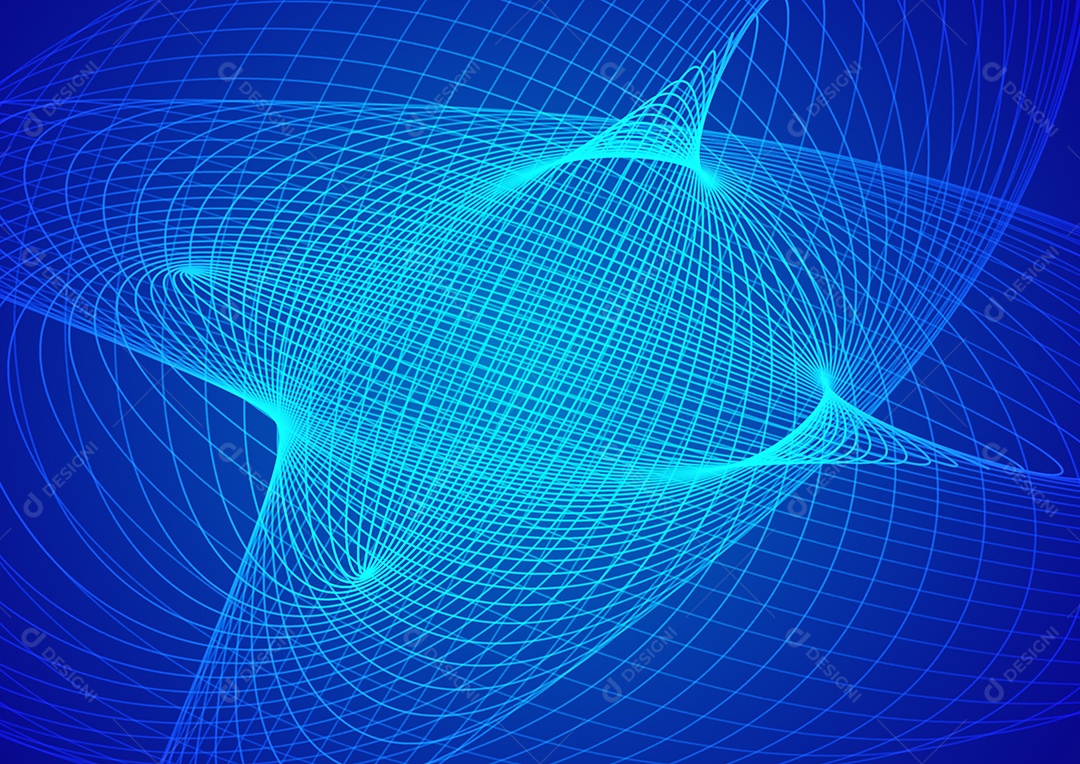 Blue abstract technology background wave lines background. Banner