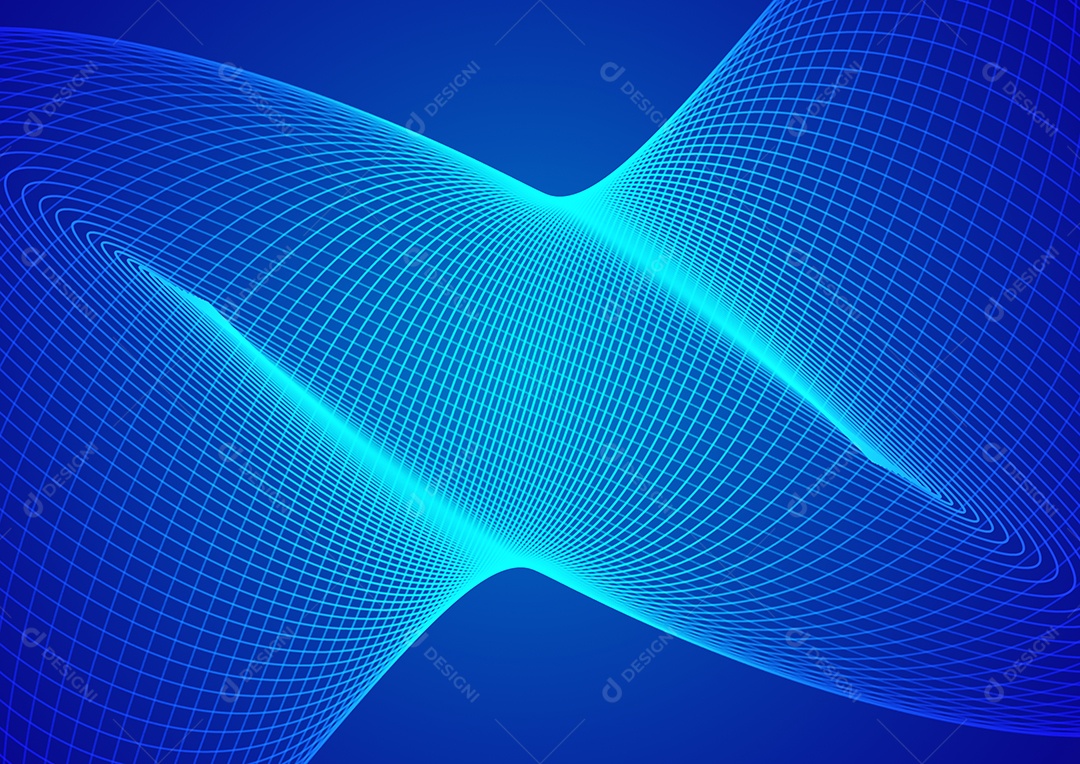 Fundo de linhas de onda de fundo azul tecnologia abstrata. Banner