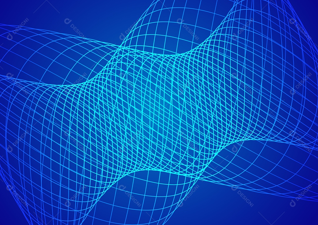 Fundo de linhas de onda de fundo azul tecnologia abstrata. Banner