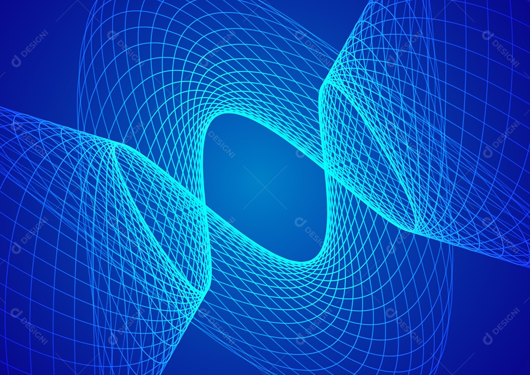 Fundo de linhas de onda de fundo azul tecnologia abstrata. Banner