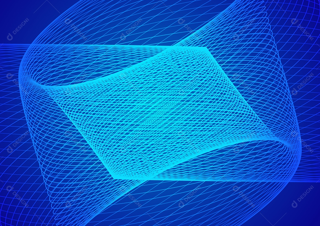 Fundo de linhas de onda de fundo azul tecnologia abstrata. Banner