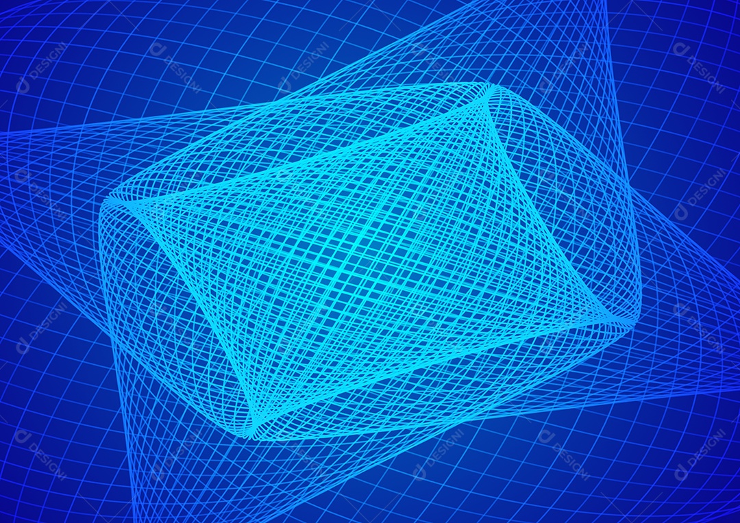 Fundo de linhas de onda de fundo azul tecnologia abstrata. Banner