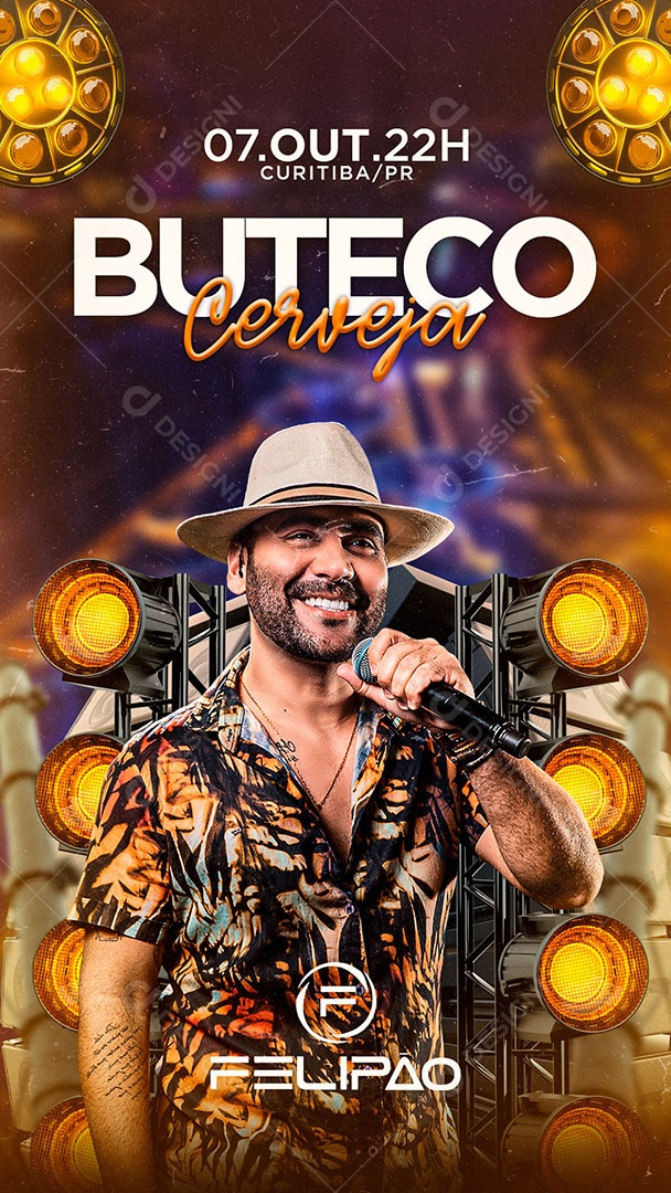 Flyer Show Felipão Story Social Media PSD Editável