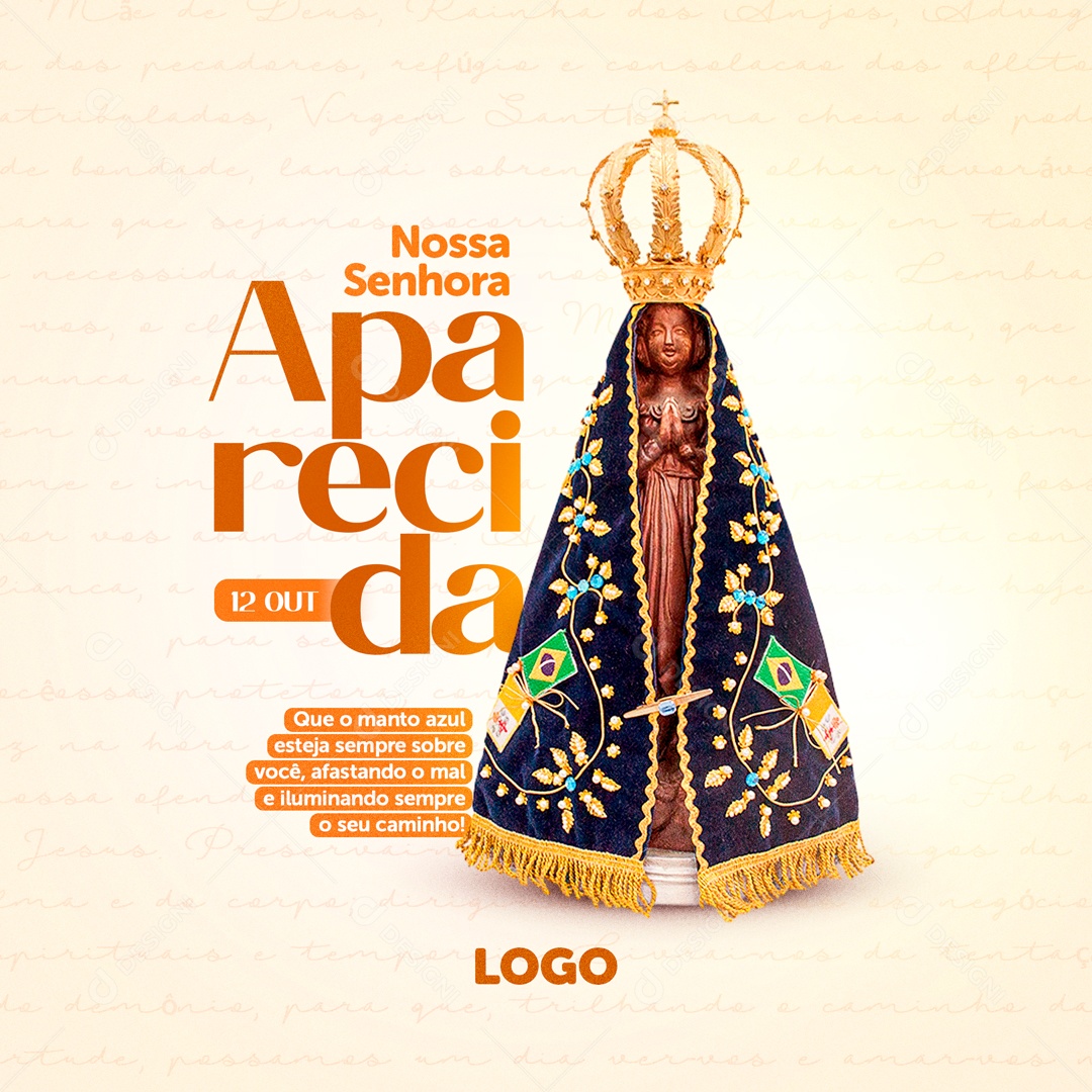 Dia Da Nossa Senhora da Aparecida 12 de Outubro Social Media PSD Editável