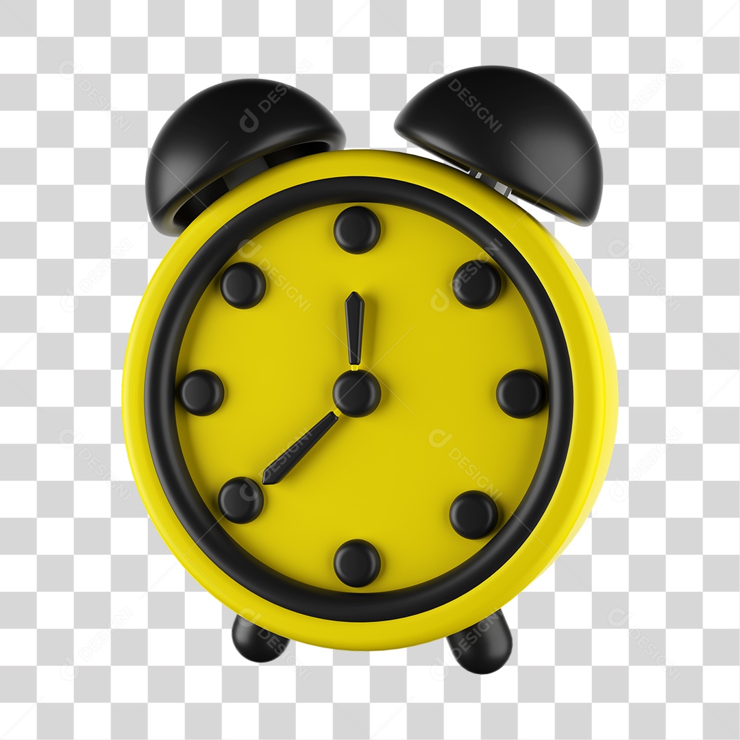 Ícone de Relógio Alarme 3D PNG sem fundo
