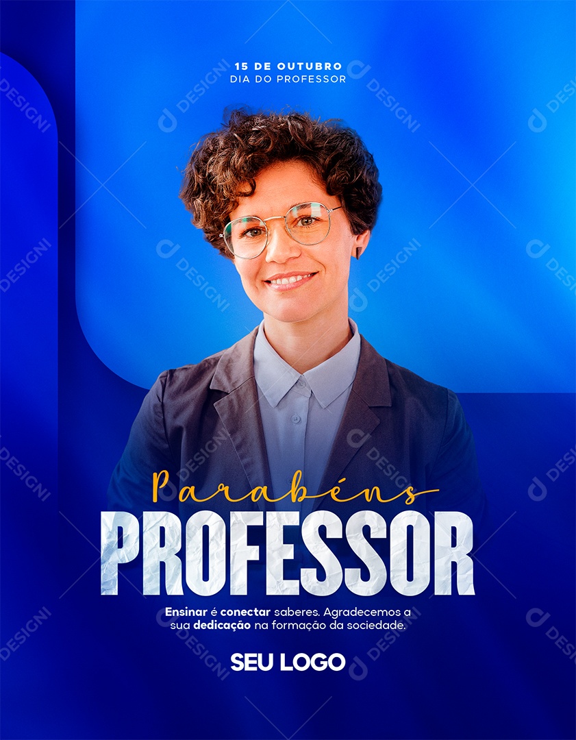 Feliz Dia Do Professor 15 de Outubro Social Media PSD Editável