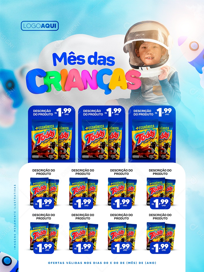 Children's Month Insert Promotion On Social Media Products Editable PSD