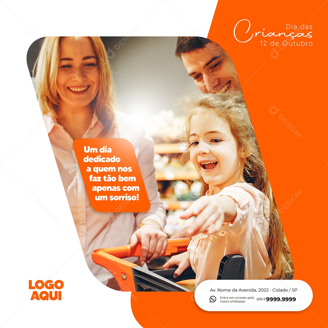 Um Dia Dedicado a Quem Nos Faz Bem Dia Das Crianças Social Media PSD Editável