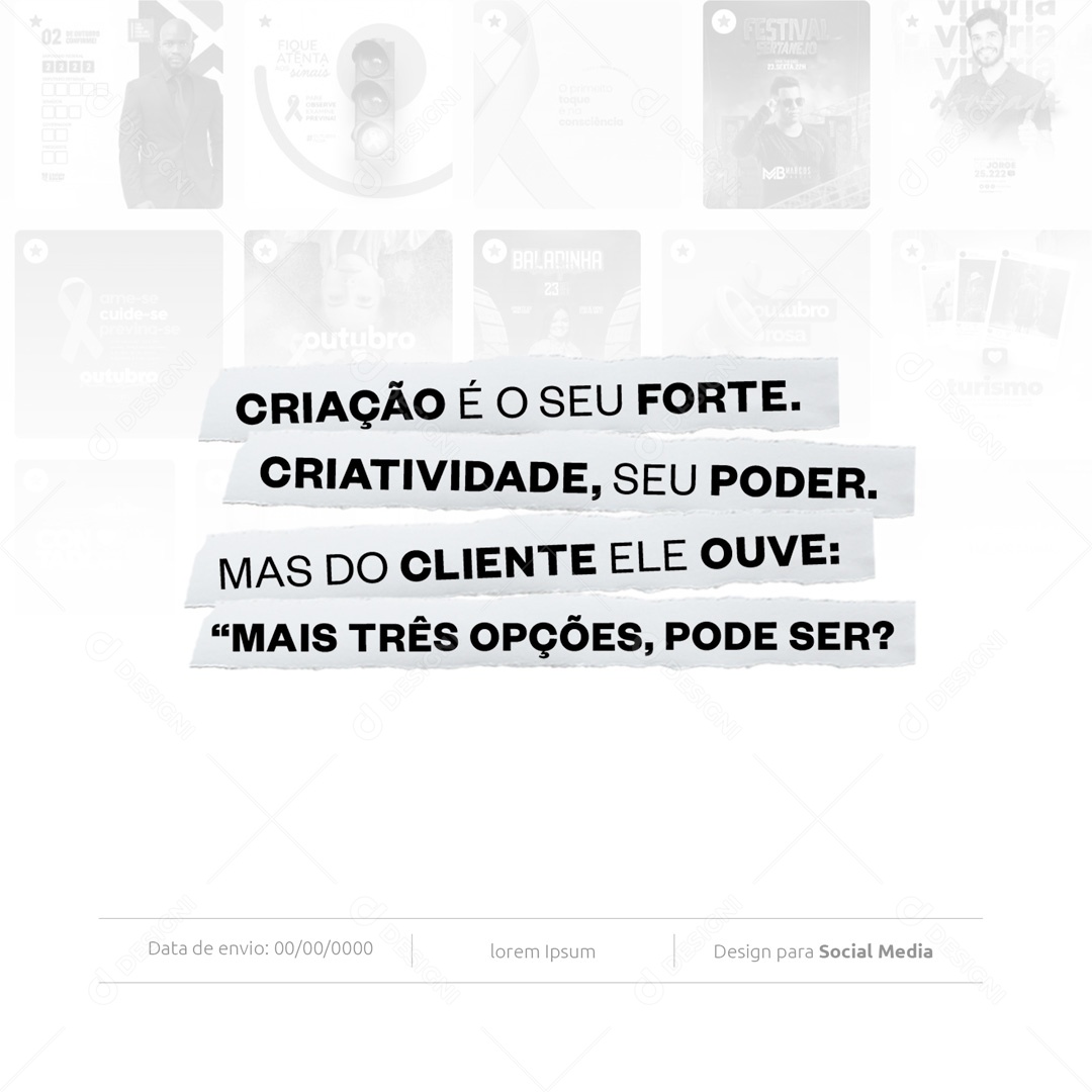 Design Designer Gráfico Social Media PSD Editável