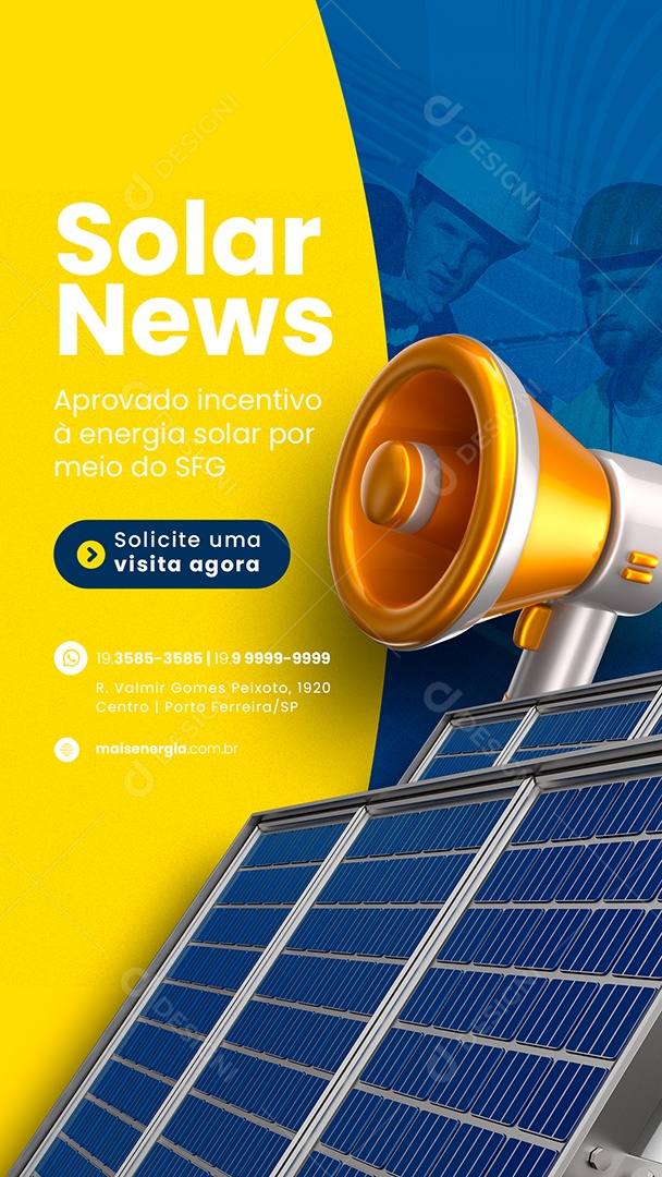 Story Solar News Energia Solar Social Media PSD Editável