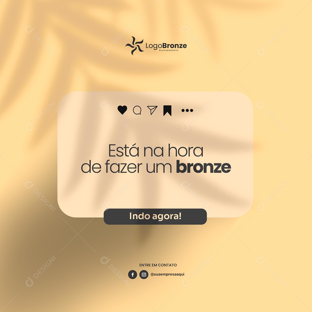 Está Na Hora de Fazer Um Bronze Bronzeamento Social Media PSD Editável