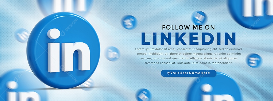Banner Perfil do Linkedin Redes Sociais Social Media PSD Editável
