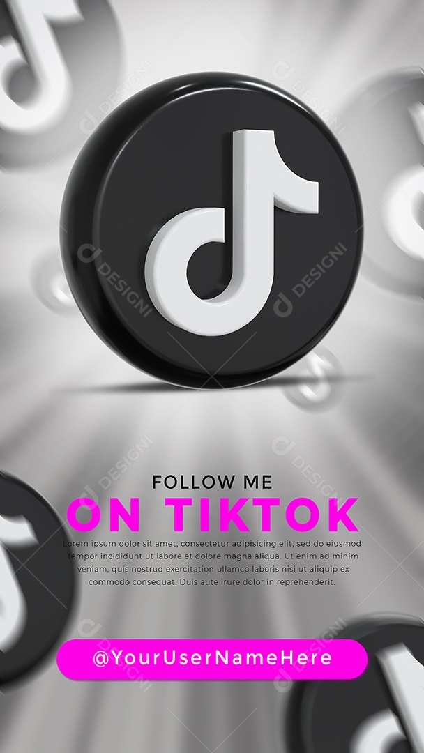 Story Perfil do Tiktok Redes Sociais Social Media PSD Editável