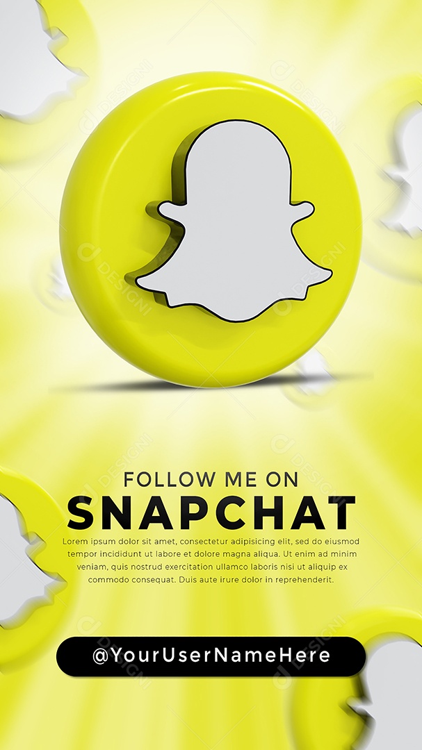 Story Perfil do Snapchat Redes Sociais Social Media PSD Editável