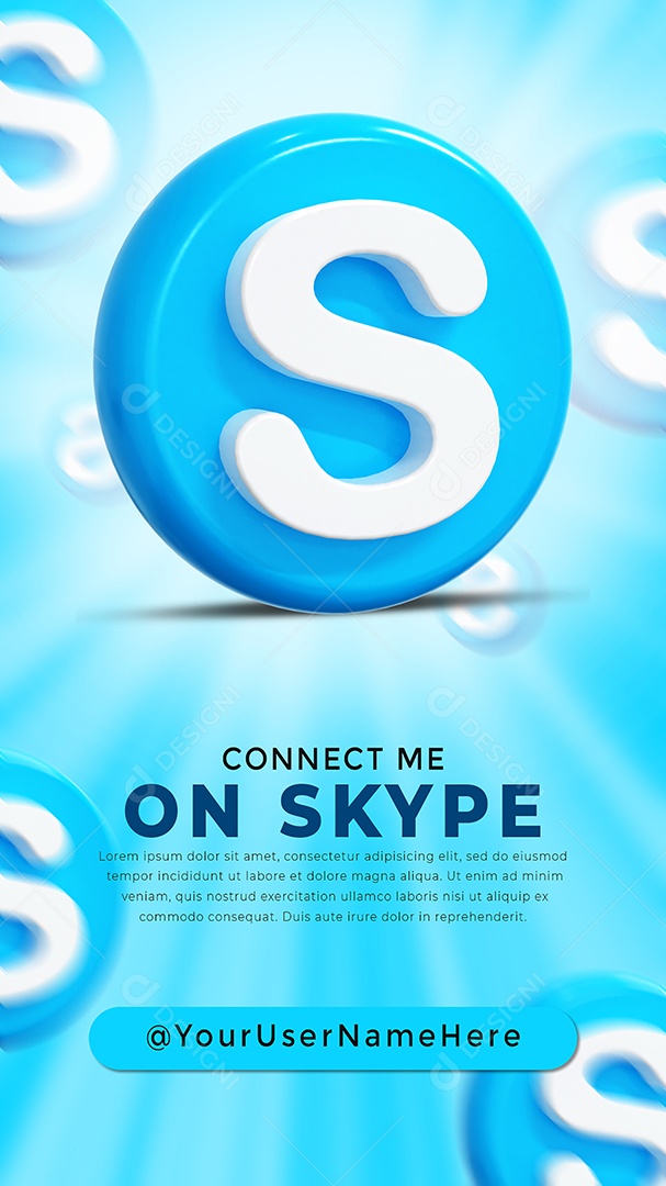 Story Perfil do Skype Redes Sociais Social Media PSD Editável