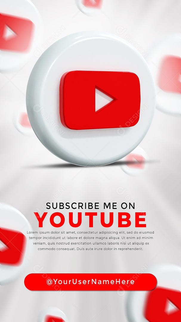 Story Perfil do Youtube Redes Sociais Social Media PSD Editável