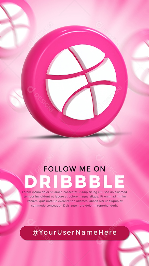 Story Perfil do Dribbble Redes Sociais Social Media PSD Editável