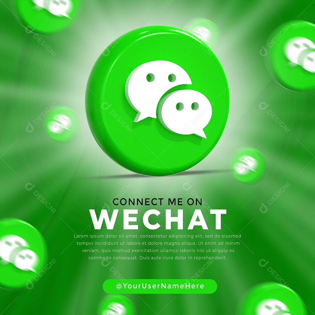 Social Media Perfil do Wechat Redes Social PSD Editável