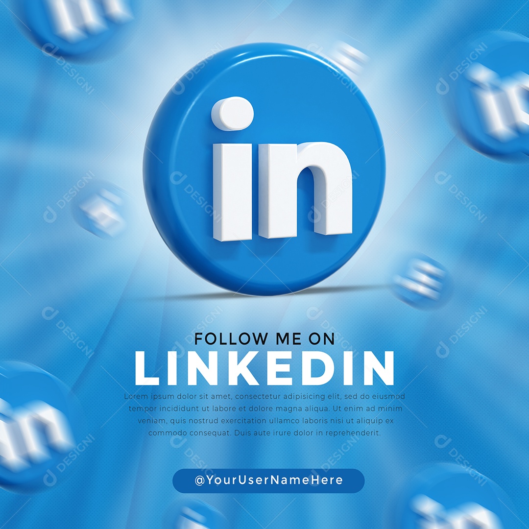 Social Media Perfil do Linkedin Redes Social PSD Editável