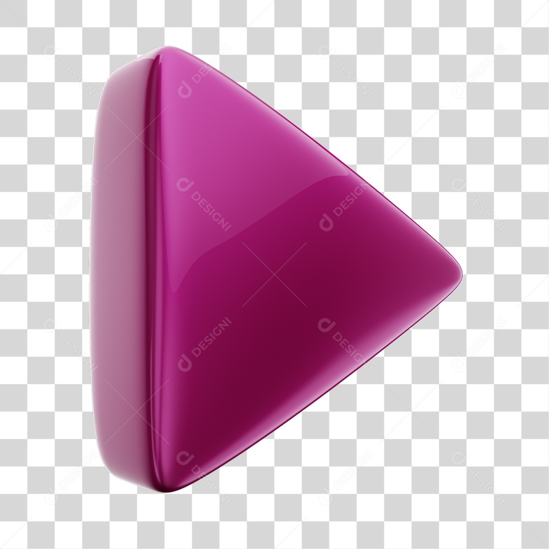 Player Áudio e Vídeo Rosa Elemento 3D PNG