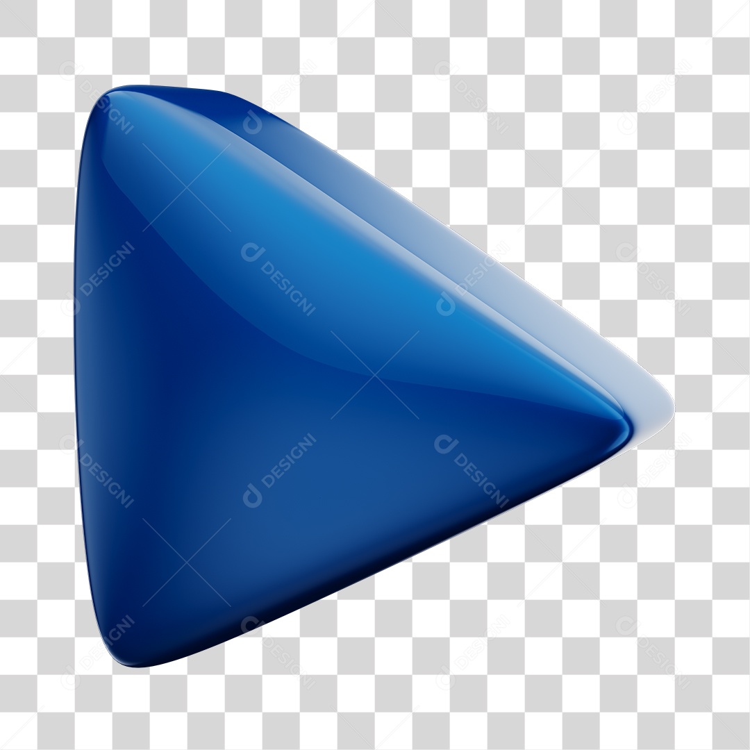 Player Áudio e Vídeo Azul Elemento 3D PNG