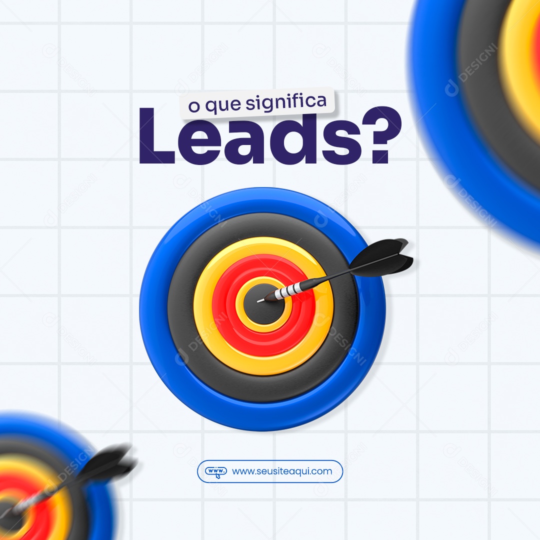 O Que Significa Leads Tráfego Pago Social Media PSD Editável