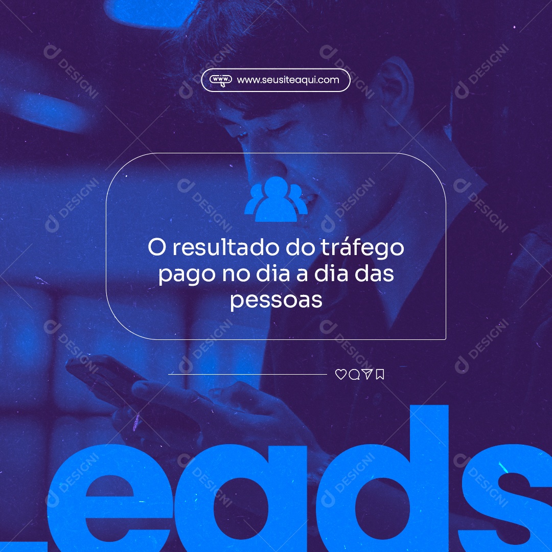 O Resultado do Tráfego Pago no Dia a Dia Das Pessoas Social Media PSD Editável