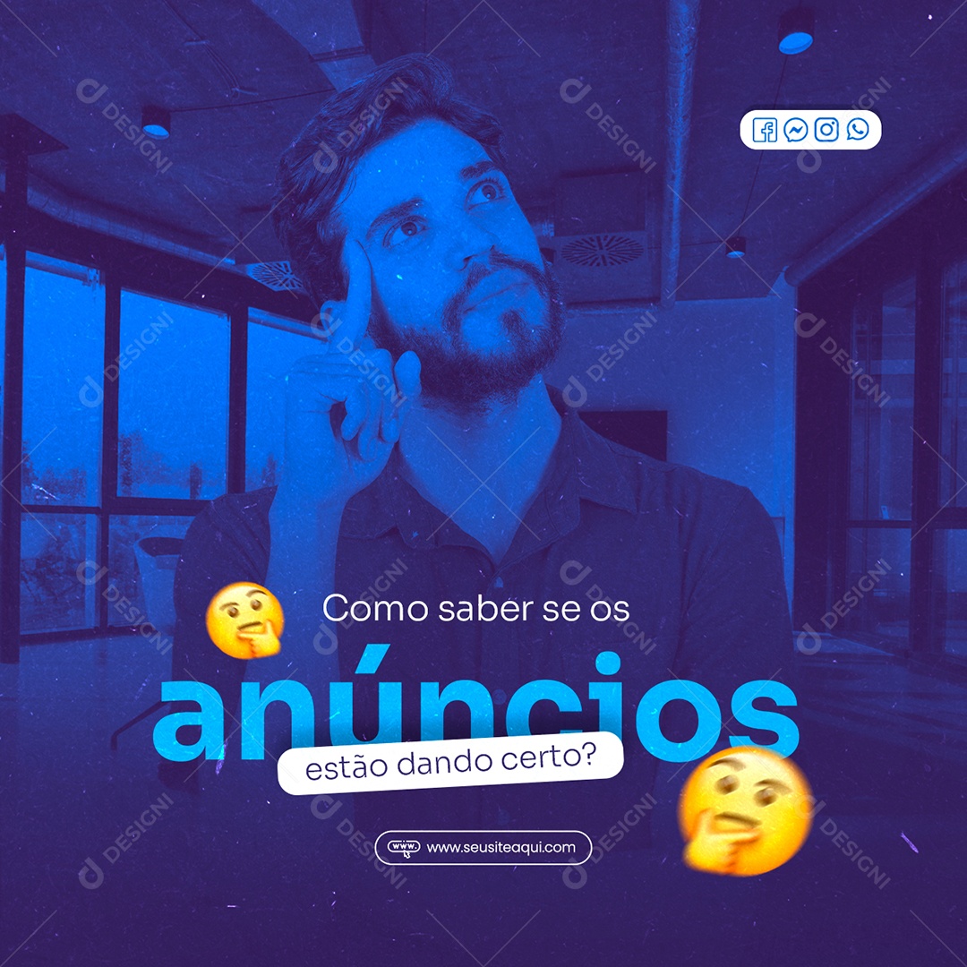 Como Saber Se Os Anúncios Estão Dando Certo Tráfego Pago Social Media PSD Editável