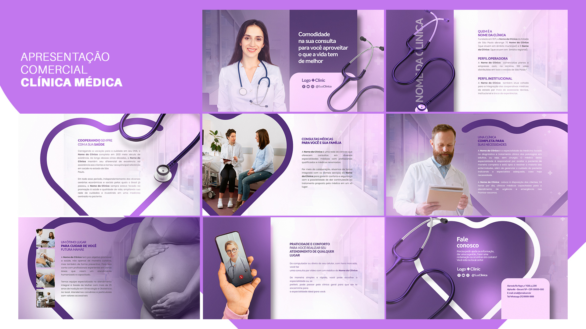 Apresentação Comercial Clínica Médica PSD Editável