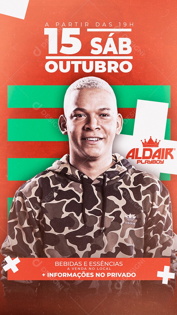 Story A Partir Das 19H Aldair Playboy Flyer Social Media PSD Editável