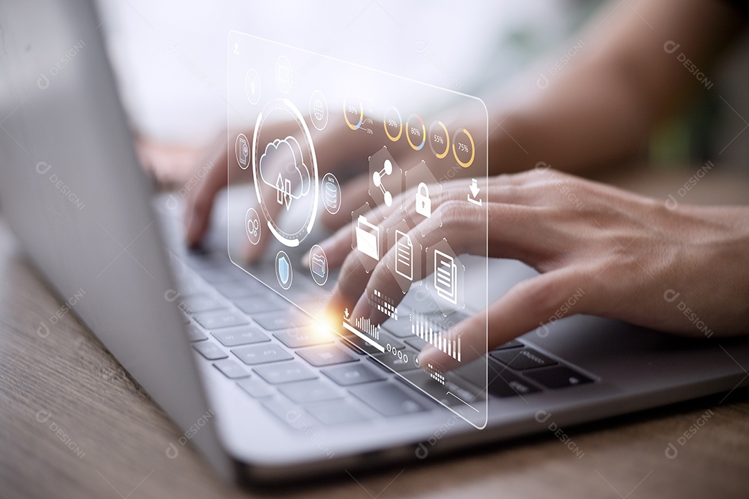 Diagrama de computação em nuvem Serviço de tecnologia de armazenamento de dados de rede