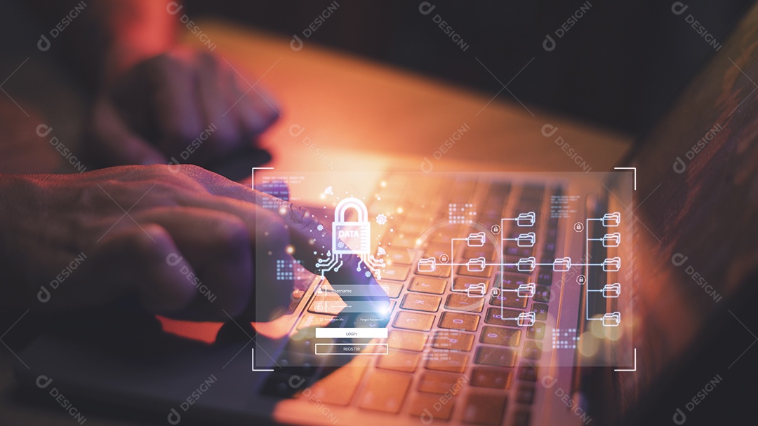 Cientistas de dados. Programador de homem usando laptop analisando e desenvolvendo