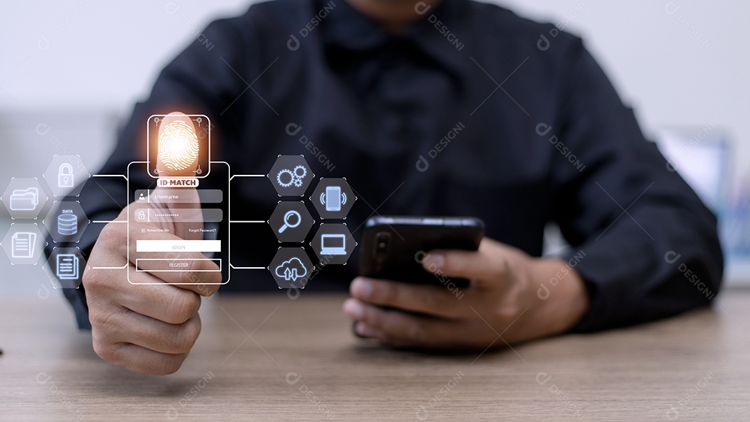 Digitalização de impressões digitais e autenticação biométrica, processamento