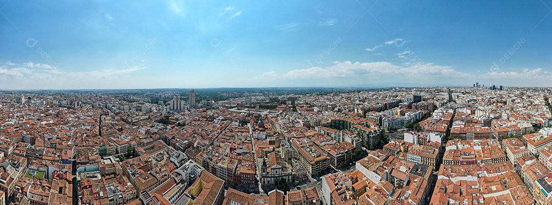 Vista panorâmica aérea da cidade de Madrid, Espanha.