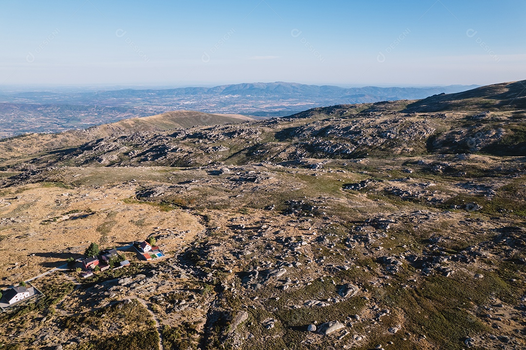 Vista aérea da Serra da Estrela, Serra da Estrela, parque natural. Portugal.