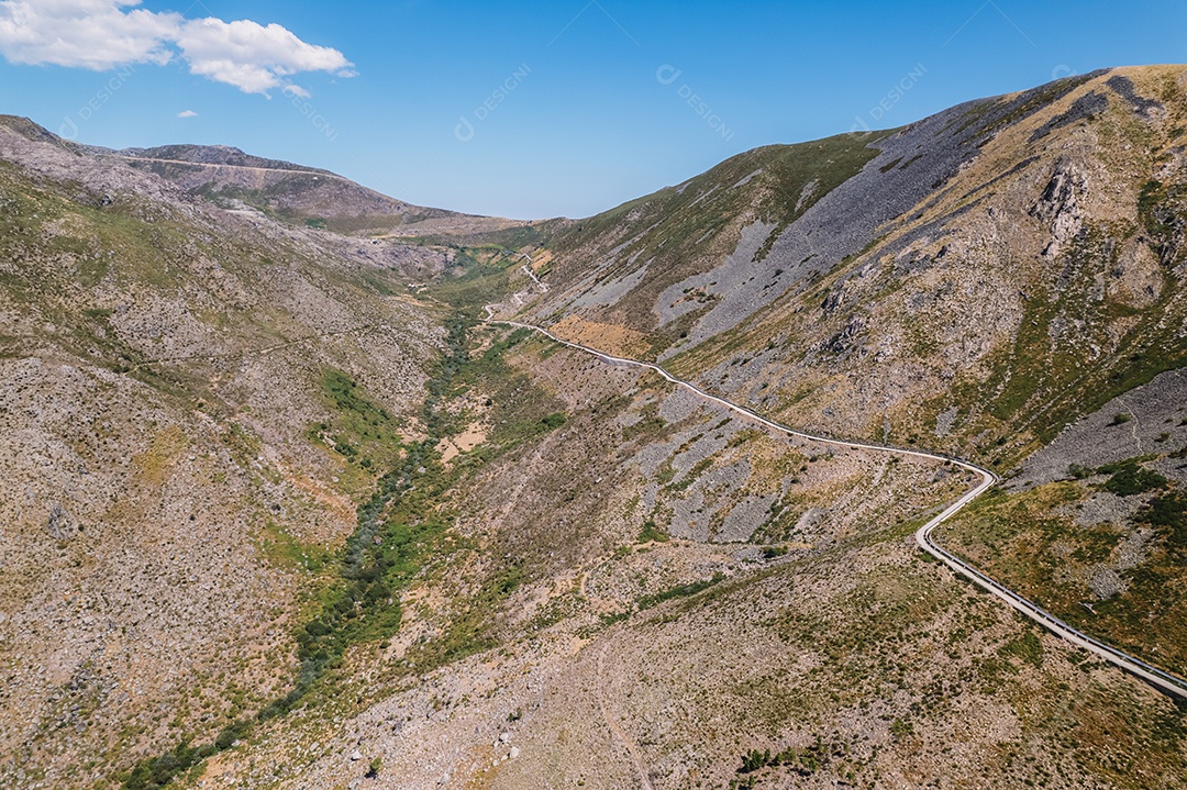 Vista aérea da Serra da Estrela, Serra da Estrela, parque natural. Portugal.