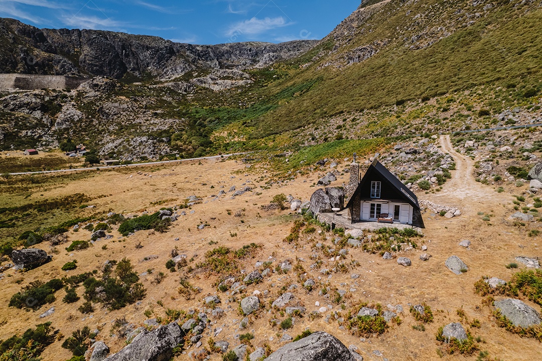 Vista aérea da Serra da Estrela, Serra da Estrela, parque natural. Portugal.