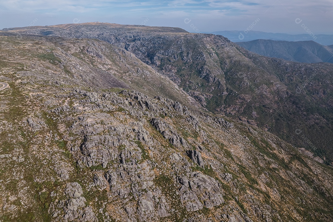 Vista aérea da Serra da Estrela, Serra da Estrela, parque natural. Portugal.