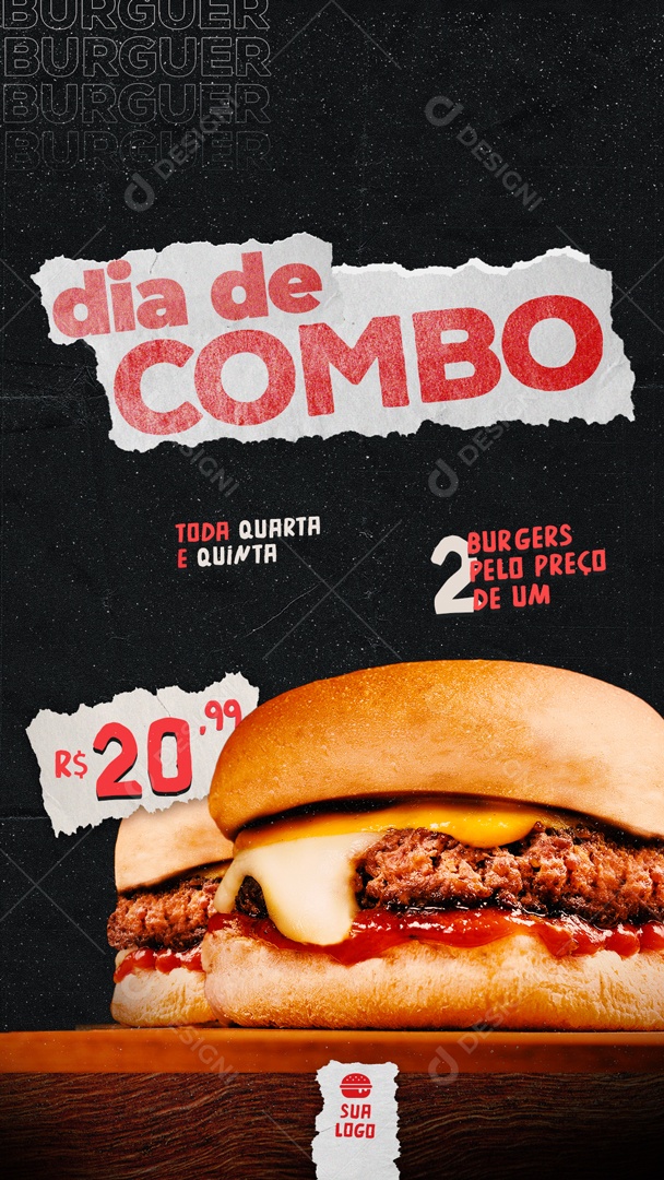 Dia De Combo Peça Já O Seu Social Media PSD Editável