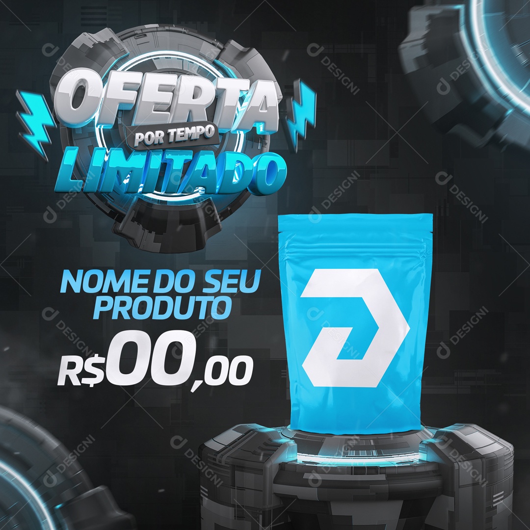 Ofertas Por Tempo Limitado Promoções Em Produtos Social Media PSD Editável