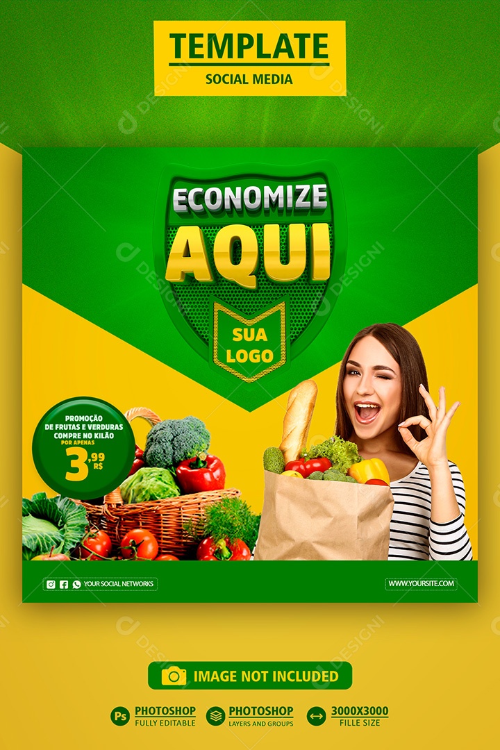 Economize Aqui Venha Conferir Essa Promoção Social Media PSD Editável