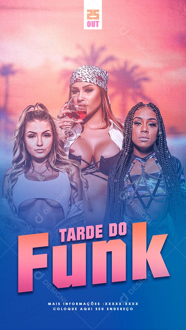 Flyer Tarde Do Funk Shows Social Media PSD Editável