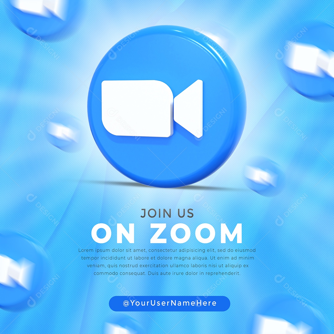 Perfil do Zoom Social Media PSD Editável