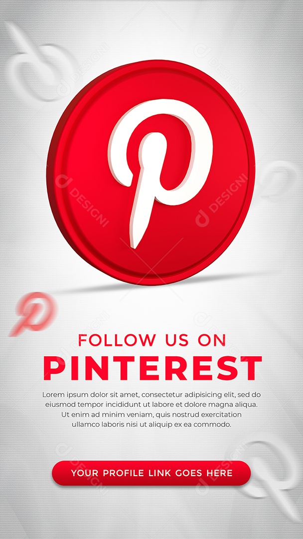 Story Perfil do Pinterest Redes Sociais Social Media PSD Editável